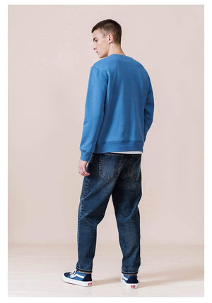 Planet Gates Spring New Hoodies Men Casual Minimalist Sweatshirt O-Neck Embroidery Logo Plus Size Basic Pullover  SI980547