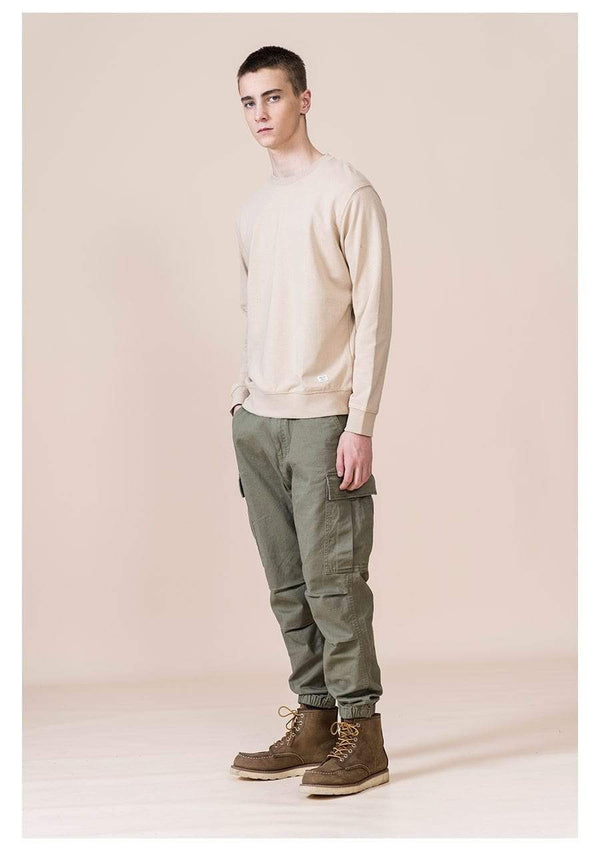 Planet Gates Spring New Hoodies Men Casual Minimalist Sweatshirt O-Neck Embroidery Logo Plus Size Basic Pullover  SI980547