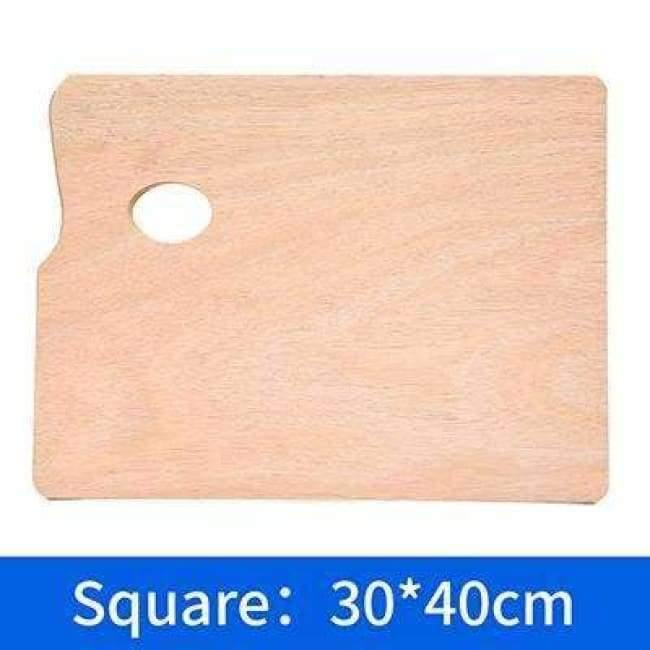 Planet Gates 1 Piece Wood Oval Square Oil Painting Palette Professional Oil Paint Ellipse Drawing Palette Paleta School Art Supplies