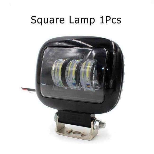 Planet Gates BAOBAO Car Headlight 30W LED Circular Square Work Lamp Fog Light Combo Beam Offroad Car Spotlight Night Driving Lighting
