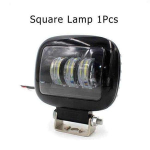 Planet Gates Square 1PCS BAOBAO Car Headlight 30W LED Circular Square Work Lamp Fog Light Combo Beam Offroad Car Spotlight Night Driving Lighting