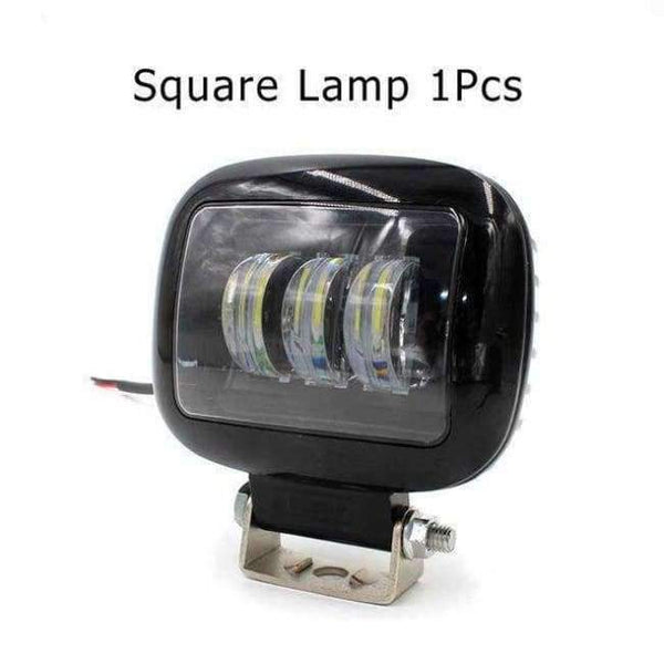 Planet Gates Square 1PCS BAOBAO Car Headlight 30W LED Circular Square Work Lamp Fog Light Combo Beam Offroad Car Spotlight Night Driving Lighting