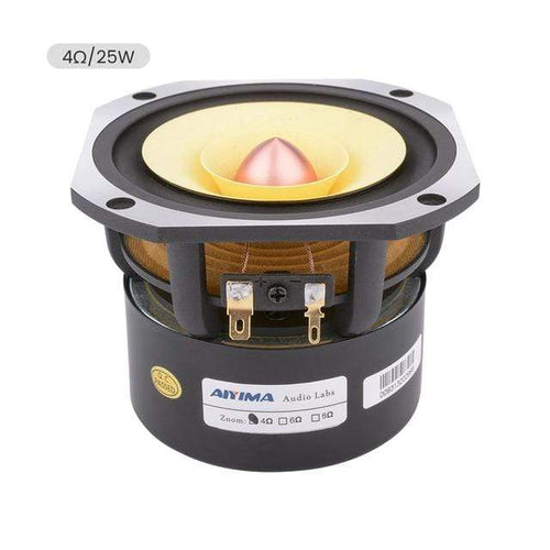 Planet Gates Square 4 Ohm Speaker AIYIMA 4 Inch Audio Full Range Speaker Driver 25W Mid Frequency HIFI Sound Amplifier Speaker Unit For Home Theater Loudspeaker