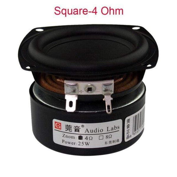 Planet Gates Square-4Ohm 2 PCS LOT Sounderlink Audio Labs 3'' 25W subwoofer woofer bass midrange speaker driver 3 inch 30W loudspeaker DIy