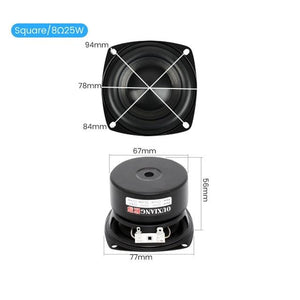 Planet Gates Square 8 Ohm Speaker AIYIMA 2Pcs 3 Inch woofer Speakers Driver 4 8 Ohm 25W Audio Bass Loudspeaker DIY Home Theater Sound Amplifier Speaker Unit