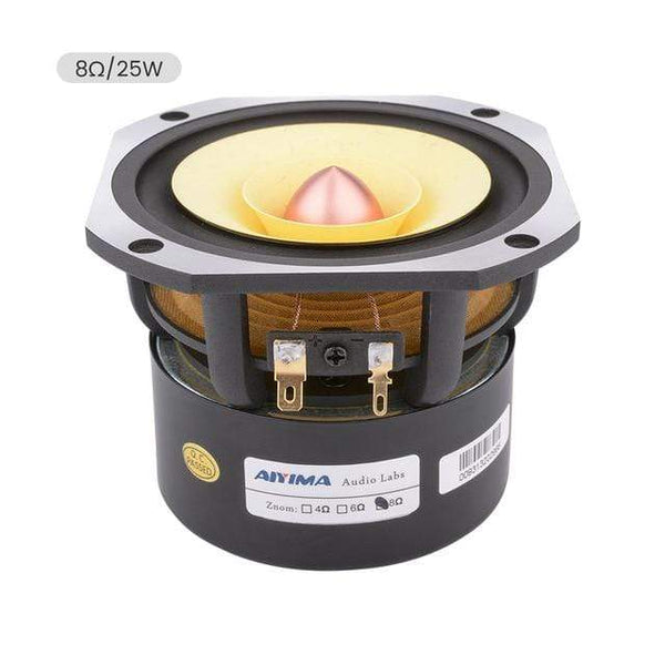 Planet Gates Square 8 Ohm Speaker AIYIMA 4 Inch Audio Full Range Speaker Driver 25W Mid Frequency HIFI Sound Amplifier Speaker Unit For Home Theater Loudspeaker