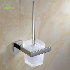 Planet Gates Square Base Bathroom Accessories Polished Chrome Toilet Paper Holder /Towel Bar Bathroom Products