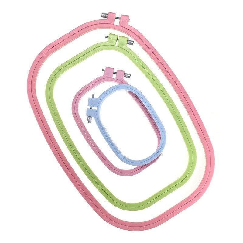 Planet Gates Square Circle Hand Sewing Accessories 1Pc Ribbon Needlework Cross-stitch Kit Random Color Adjustable Embroidered Stretch Tool