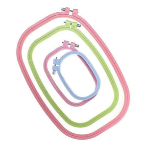 Planet Gates Square Circle Hand Sewing Accessories 1Pc Ribbon Needlework Cross-stitch Kit Random Color Adjustable Embroidered Stretch Tool