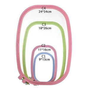 Planet Gates Square Circle Hand Sewing Accessories 1Pc Ribbon Needlework Cross-stitch Kit Random Color Adjustable Embroidered Stretch Tool