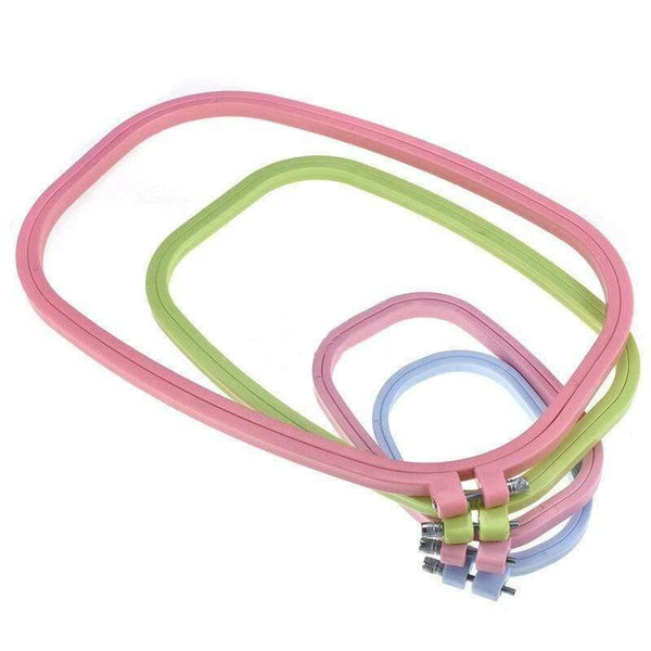 Planet Gates Square Circle Hand Sewing Accessories 1Pc Ribbon Needlework Cross-stitch Kit Random Color Adjustable Embroidered Stretch Tool