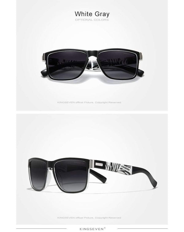 Planet Gates Square Retro Gradient Polarized Sunglasses Women Men Carbon Fiber Pattern Design Outdoor Sports Eyewear