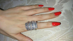 Planet Gates Square T Simulated Diamond gemstone ring jewelry Women S925 Sterling silver Cocktail Band Rings size 5-10