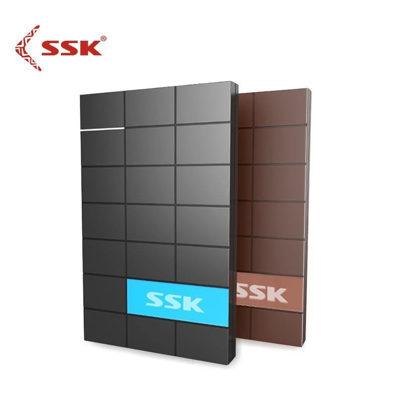 SSK HDD Case 2.5 Inch SATA to USB3.0 SSD HDD Enclosure Adapter for Type C Hard Disk Drive Box External HDD High Speed Black 080