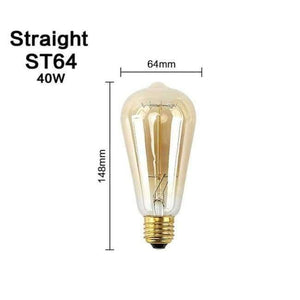 Planet Gates ST64 40W Rovná / E27 Retro Lampa E27 Vintage Žárovka s Vláknem 220V Žárovka Spirálová Světelka LED Edison Žárovka Lampada Ampoule Bombillas