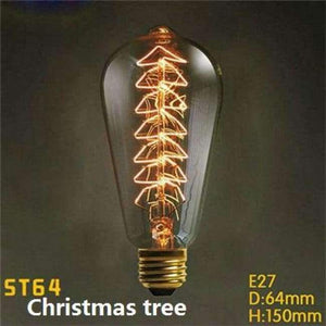 Planet Gates ST64 Christams Tree / E27 Vintage Edison Bulb E27 220V Retro Lamp 40W Vintage Light Bulb Edison Lamp Incandescent Light Filament Edison Bulb