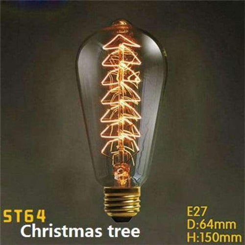 Planet Gates ST64 Christams Tree / E27 Vintage Edison Bulb E27 220V Retro Lamp 40W Vintage Light Bulb Edison Lamp Incandescent Light Filament Edison Bulb