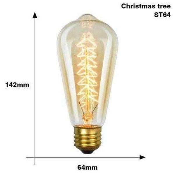 Planet Gates ST64 christmas 220V / E27 2017 Edison Bulb E27 220V 40W ST64 A19 T45 G80 G95 G125 Incandescent filament bulb lighting Retro Edison Light Bulb