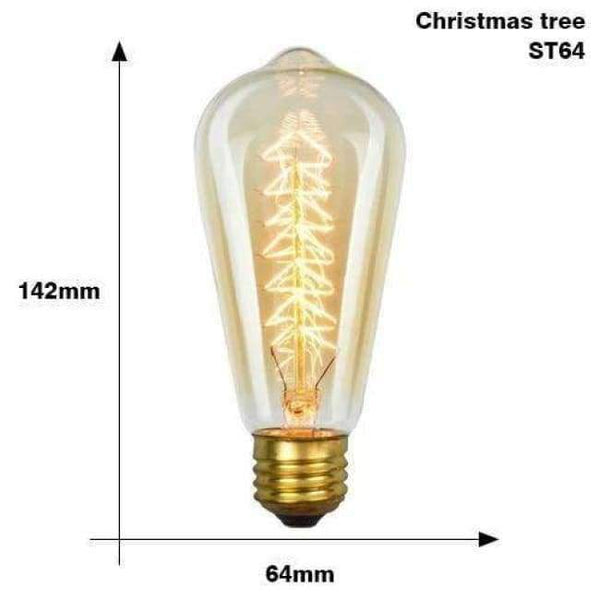 Planet Gates ST64 christmas 220V / E27 3PCS/Lot Edison Bulb E27 220V 40W ST64 A19 T45 G80 G95 G125 Incandescent filament bulb lighting Retro Edison Light Bulb