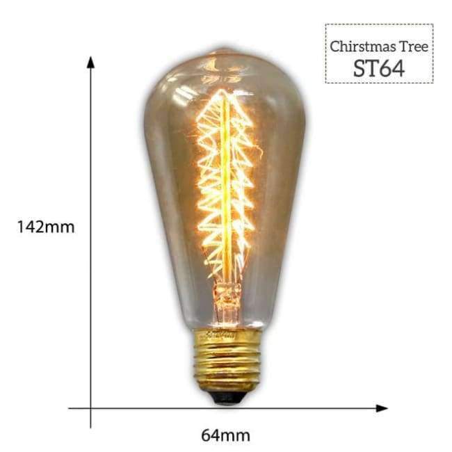 Planet Gates MACLOU Vintage Edison Bulb E27 220V Retro Lamp 40WAmpoule Vintage Light Bulb Edison Lamp Incandescent Light Filament Edison Bulb