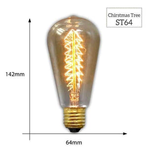 Planet Gates ST64 Christmas Tree / E27 MACLOU Vintage Edison Bulb E27 220V Retro Lamp 40WAmpoule Vintage Light Bulb Edison Lamp Incandescent Light Filament Edison Bulb