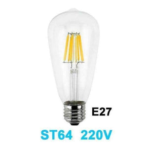 Planet Gates ST64 E27 220V / 6W / Cold White Gitex Antique LED E27 Bulb Retro Lamp 220V 2W 4W 6W 8W LED Filament Light E14 Glass Ball Bombillas LED Bulb Edison Candle Light