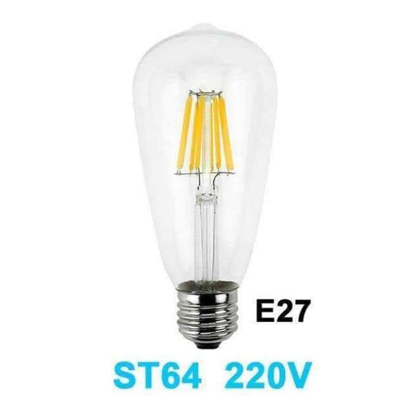 Planet Gates ST64 E27 220V / 6W / Cold White Gitex Antique LED E27 Bulb Retro Lamp 220V 2W 4W 6W 8W LED Filament Light E14 Glass Ball Bombillas LED Bulb Edison Candle Light