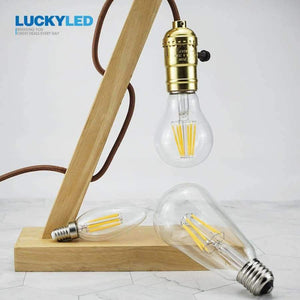 Planet Gates ST64 E27 220V / 8W / Yes, Warm White LUCKYLED Led Bulb E27 E14 2W 4W 6W 8W Edison Filament Lamp Light Dimmable 110 220V 240V Vintage Candle Bulbs For Indoor Lighting