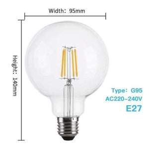 Planet Gates ST64 E27 220V / 8W / Yes, Warm White LUCKYLED Led Bulb E27 E14 2W 4W 6W 8W Edison Filament Lamp Light Dimmable 110 220V 240V Vintage Candle Bulbs For Indoor Lighting