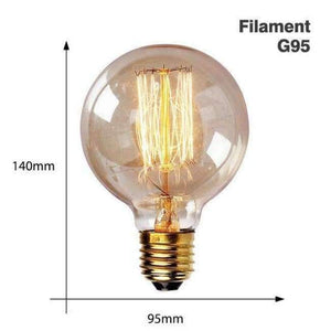 Planet Gates ST64 filament / 220V E27 Edison Bulb E27 220V 40W ST64 A19 T45 G80 G95 G12 Retro Lamp Incandescent filament bulb lighting Vintage Light Bulb Edison Lamp
