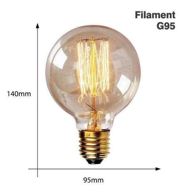 Planet Gates ST64 filament / 220V E27 Edison Bulb E27 220V 40W ST64 A19 T45 G80 G95 G12 Retro Lamp Incandescent filament bulb lighting Vintage Light Bulb Edison Lamp