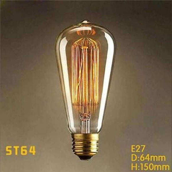 Planet Gates ST64 filament / E27 Vintage Edison Bulb E27 220V Retro Lamp 40W Vintage Light Bulb Edison Lamp Incandescent Light Filament Edison Bulb