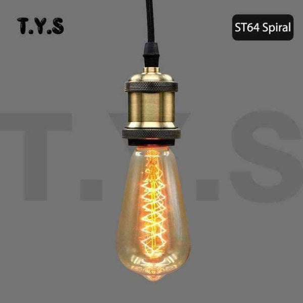 Planet Gates ST64 Spirálová / 220V Ampule Vintage Edison Žárovka E27 40W 220V ST64 G95 Retro Skleněná Žárovka Dekorační Lampa Žárovky Pro Bytové Dekorace
