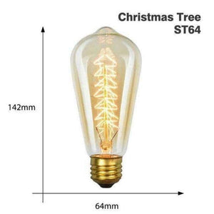Planet Gates ST64 Tree / 220V E27 Edison Bulb E27 220V 40W ST64 A19 T45 G80 G95 G12 Retro Lamp Incandescent filament bulb lighting Vintage Light Bulb Edison Lamp