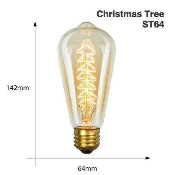 Planet Gates ST64 Tree / 220V E27 Edison Bulb E27 220V 40W ST64 A19 T45 G80 G95 G12 Retro Lamp Incandescent filament bulb lighting Vintage Light Bulb Edison Lamp