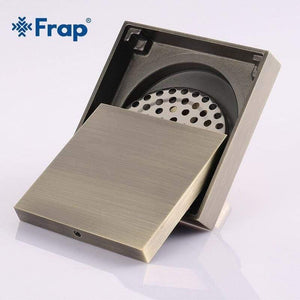 Planet Gates Stainless steel 10*10cm Square Anti-odor Floor Drain Bathroom Invisible Retro Shower Drain Y38075 (Y38075)