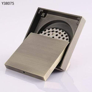 Planet Gates Stainless steel 10*10cm Square Anti-odor Floor Drain Bathroom Invisible Retro Shower Drain Y38075 (Y38075)