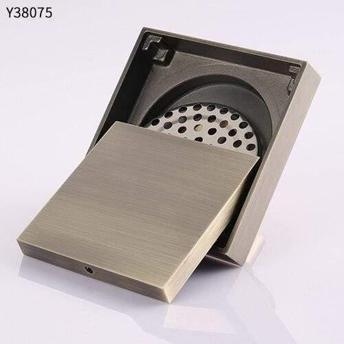Planet Gates Stainless steel 10*10cm Square Anti-odor Floor Drain Bathroom Invisible Retro Shower Drain Y38075 (Y38075)