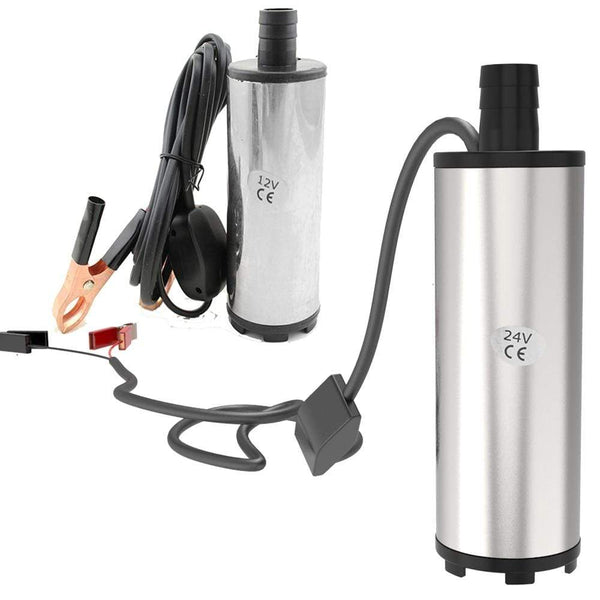Planet Gates Stainless Steel 38/51mm Submersible Pump DC12/24V Water Oil Diesel Fuel Transfer Refueling Tool Kerosene 12L/Min 30L/Min