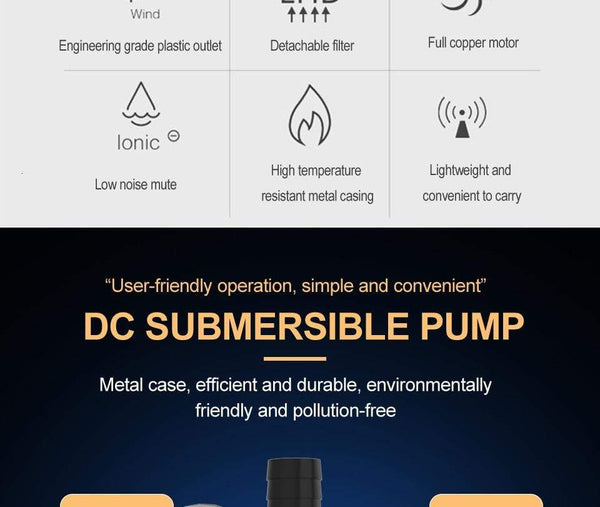 Planet Gates Stainless Steel 38/51mm Submersible Pump DC12/24V Water Oil Diesel Fuel Transfer Refueling Tool Kerosene 12L/Min 30L/Min
