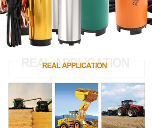 Planet Gates Stainless Steel 38/51mm Submersible Pump DC12/24V Water Oil Diesel Fuel Transfer Refueling Tool Kerosene 12L/Min 30L/Min