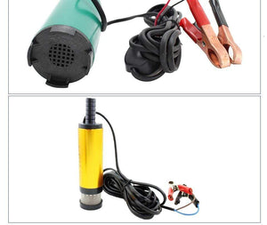 Planet Gates Stainless Steel 38/51mm Submersible Pump DC12/24V Water Oil Diesel Fuel Transfer Refueling Tool Kerosene 12L/Min 30L/Min