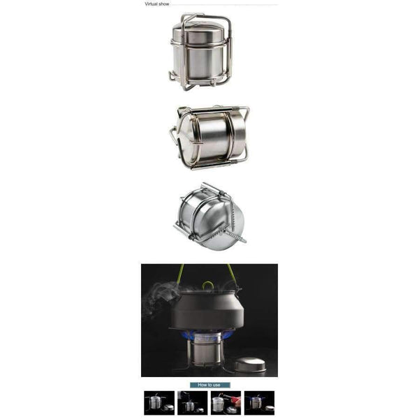 Planet Gates Stainless Steel Alcohol Stove Camping Stove Cooking stove B-1
