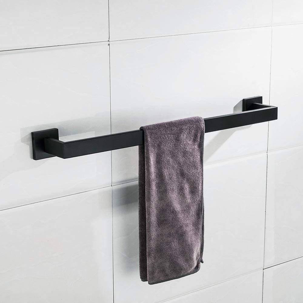 Planet Gates Stainless Steel Bathroom Hardware Set Black Matte Paper Holder Toothbrush Holder Towel Bar Bathroom Accessories