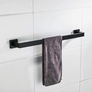 Planet Gates Stainless Steel Bathroom Hardware Set Black Matte Paper Holder Toothbrush Holder Towel Bar Bathroom Accessories