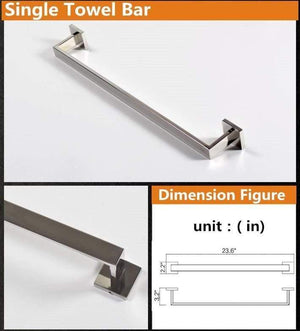 Planet Gates Stainless Steel Bathroom Hardware Set Chrome Polished Toothbrush Holder Paper Holder Towel Bar Bathroom Accessories