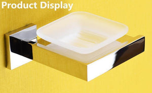 Planet Gates Stainless Steel Bathroom Hardware Set Chrome Polished Toothbrush Holder Paper Holder Towel Bar Bathroom Accessories