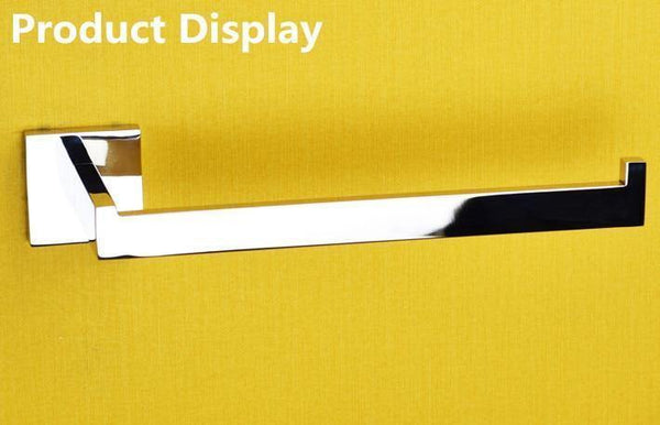 Planet Gates Stainless Steel Bathroom Hardware Set Chrome Polished Toothbrush Holder Paper Holder Towel Bar Bathroom Accessories