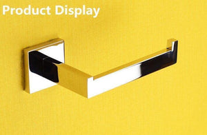 Planet Gates Stainless Steel Bathroom Hardware Set Chrome Polished Toothbrush Holder Paper Holder Towel Bar Bathroom Accessories