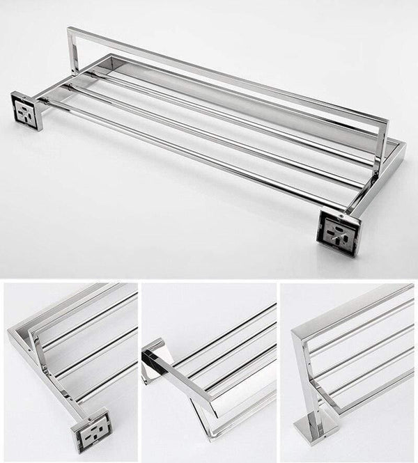 Planet Gates Stainless Steel Bathroom Hardware Set Mirror Chrome Polished Towel Rack Toilet Paper Holder Towel Bar Hook Bathroom Accessories